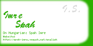 imre spah business card